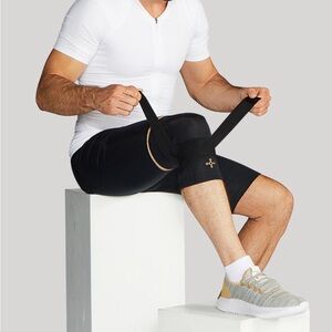 Tommie Copper Black x2 Unisex Adjustable Compression Knee Sleeves XXX Large  NWT